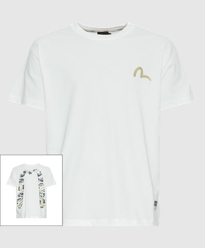 EVISU T-shirts SEAGULL WAVE DAICOCK PRIN TEE 2ESHTM4TS7074 White